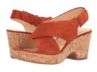 Clarks Maritsa Lara (rust Suede/cork) Women's Wedge Shoes