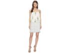 1.state Mixed Print Pleated Slip Dress (new Ivory) Women's Dress