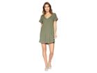 Allen Allen Short Sleeve Vee Dress With Pockets (cilantro) Women's Dress