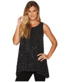 Nally & Millie Silver And Black Tunic (silver/black) Women's Blouse