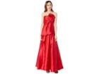 Adrianna Papell Mikado Strapless Bow Dress (red) Women's Dress