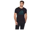 Adidas Badge Of Sport Mesh Tee (black/noble Green) Men's T Shirt