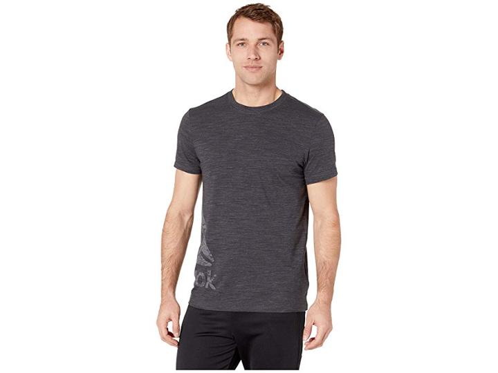 Reebok Training Essentials Marble Group Tee (black) Men's Clothing
