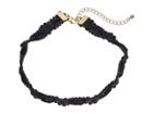Steve Madden Rope Knot Textured Choker Necklace (black) Necklace