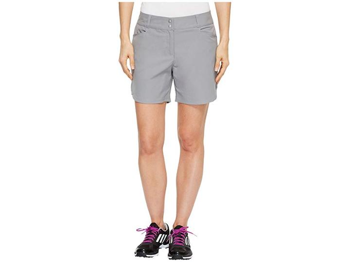 Adidas Golf Essentials 5 Shorts (grey Three) Women's Shorts
