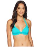 Tommy Bahama Pearl Halter Bikini Top (ming Jade) Women's Swimwear