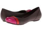 Crocs Cap Toe Flat (mahogany/candy Pink) Women's Flat Shoes