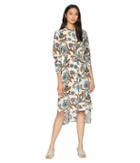 Juicy Couture Ornate Floral Paisley Silk Shirtdress (angel Ornate Floral) Women's Dress