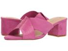 Tahari Dover (peony Pink Sahara/suede) Women's Slide Shoes