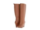 Fitzwell Wedgy Plain Wide Calf (cognac Leather) Women's Pull-on Boots