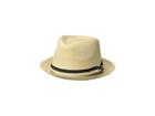 San Diego Hat Company Toyo Fedora W/ Stripe Bow (natural) Caps