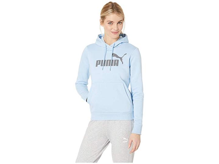 Puma Essential Logo Fleece Hoodie (cerulean) Women's Sweatshirt
