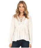 Free People Don't Let Go Peasant Top (ivory) Women's Blouse