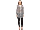 Versace Jeans Couture Sheer Button Up Animal Tunic (bianco Ottico) Women's Blouse