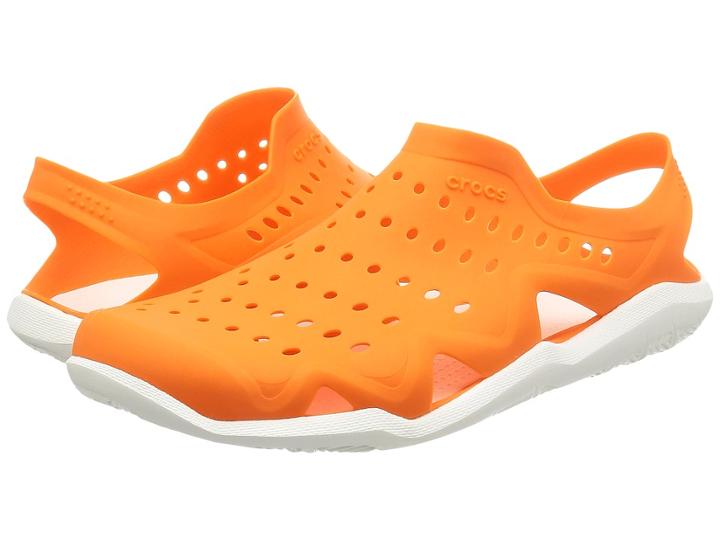Crocs Swiftwater Wave (orange/white) Men's Sandals