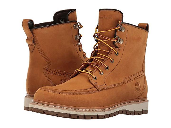 Timberland Britton Hill Waterproof Moc Toe Boot (wheat Nubuck) Men's Waterproof Boots