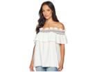 Cece Off The Shoulder Ruffled Top With Ric Rac Trim (new Ivory) Women's Blouse