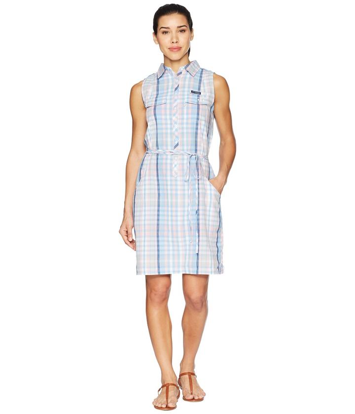 Columbia Super Boneheadtm Ii Sleeveless Dress (cherry Blossom Plaid) Women's Dress