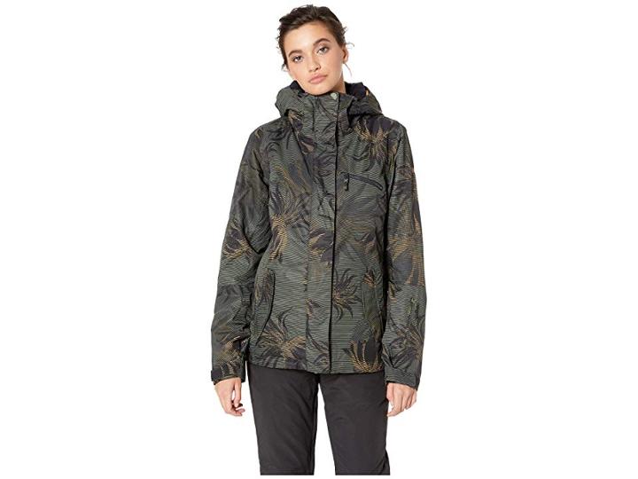 Roxy Jetty 10k Jacket (four Leaf Clover Swell Flowers) Women's Coat