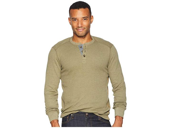 Toad&co Framer Long Sleeve Henley (rustic Olive) Men's Long Sleeve Pullover