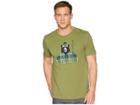 Life Is Good Fishing Bear Crusher Tee (heather Tree Green) Men's T Shirt