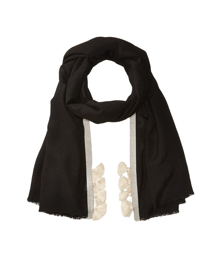 Echo Design Cabana Stripe Modal Wrap (black) Scarves