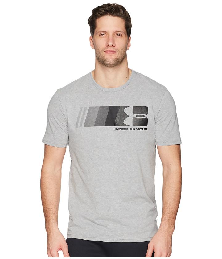 Under Armour Ua Fast Left Chest Update Tee (steel Light Heather/black) Men's Sleeveless