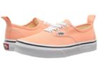 Vans Kids Authentic Elastic Lace (little Kid/big Kid) (peach Pink/true White) Girls Shoes