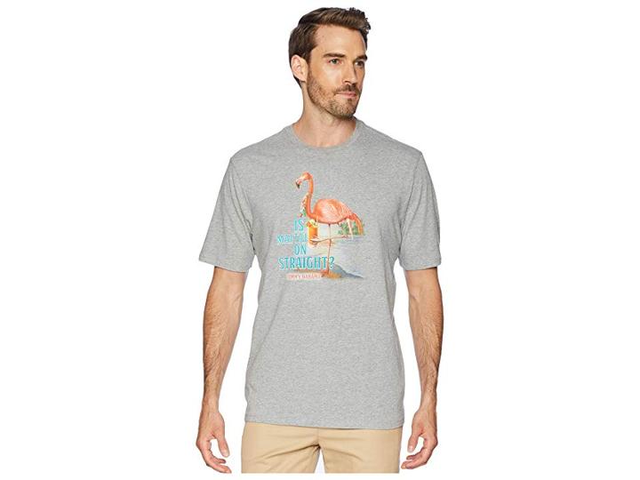 Tommy Bahama Mai Tai On Straight Tee (grey Heather) Men's T Shirt