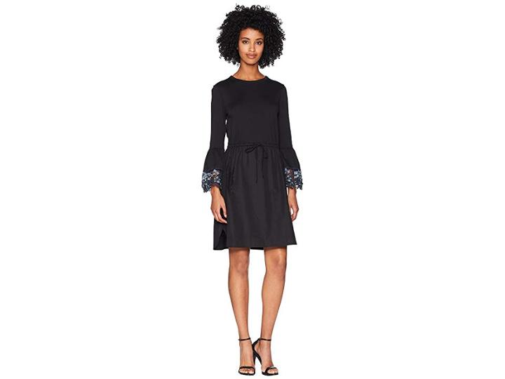 See By Chloe Lace Trim T-shirt Dress (black) Women's Dress