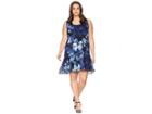 Karen Kane Plus Plus Size Ruffle Hem Dress (print) Women's Dress