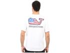 Vineyard Vines Flag Whale Graphic Pocket Tee (white Cap) Men's Short Sleeve Pullover
