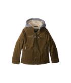 Urban Republic Kids Alexander Pu Suede Moto Jacket Sherpa Lined Fleece Hood (little Kids/big Kids) (green) Boy's Coat