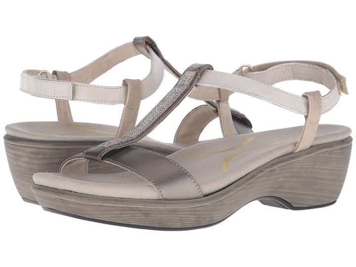 Naot Marsanne (pewter Leather/dusty Silver Leather/satin Gold Leather/pewter) Women's Sandals