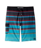 Billabong Kids All Day X Stripe Boardshorts (big Kids) (aqua) Boy's Swimwear