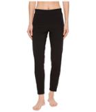 Yummie Compact Cotton Ankle Leggings With Grommets (black) Women's Casual Pants