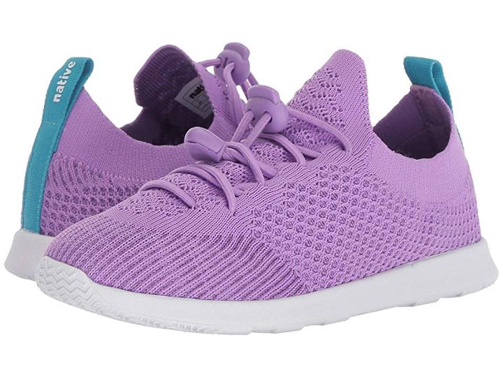 Native Kids Shoes Ap Mercury Liteknit Toggle (little Kid/big Kid) (lavender Purple/shell White) Kids Shoes