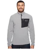 Mountain Hardwear Streckertm Lite Quarter-zip (manta Grey) Men's Long Sleeve Pullover