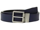 Calvin Klein 35 Mm. Flat Reversible (dark Navy/black/brushed Nickel) Men's Belts