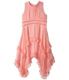 Nanette Lepore Kids Crinkled Chiffon Dress (little Kids/big Kids) (peach) Girl's Dress
