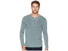 Lucky Brand Sueded Burnout Henley Shirt (sycamore) Men's Clothing