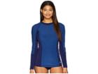 Speedo Heather Rashguard (blue) Women's Swimwear