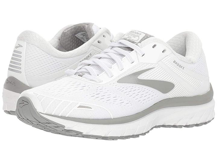 Brooks Adrenaline Gts 18 (white/white/grey) Women's Running Shoes