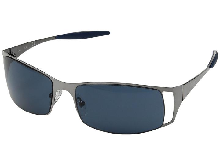 Guess Gu6248 (gunmetal/blue Lens) Fashion Sunglasses