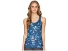 The North Face Shade Me Tank Top (blue Wing Teal Leaf Print) Women's Sleeveless