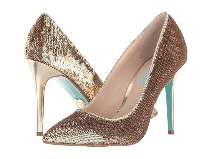 Blue By Betsey Johnson Lani (gold Sequins) High Heels