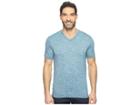 Perry Ellis Texture Slub V-neck Tee Shirt (dark Cendre Blue) Men's Clothing