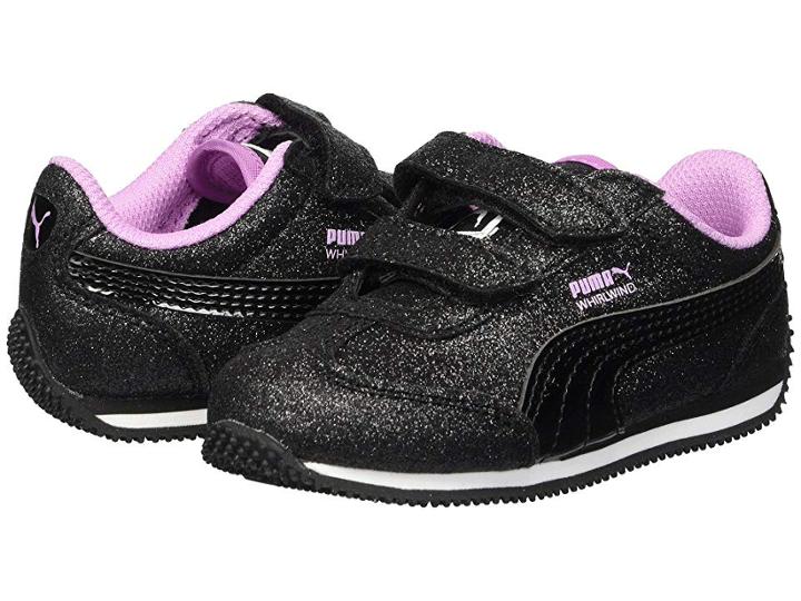 Puma Kids Whirlwind Glitz V (toddler) (puma Black/orchid) Girls Shoes