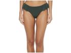 Robin Piccone Lina Ruffle Bikini Bottom (deep Forest Green) Women's Swimwear