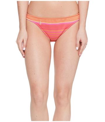 Polo Ralph Lauren Playa Stripe Taylor Hipster Bottom (coral) Women's Swimwear